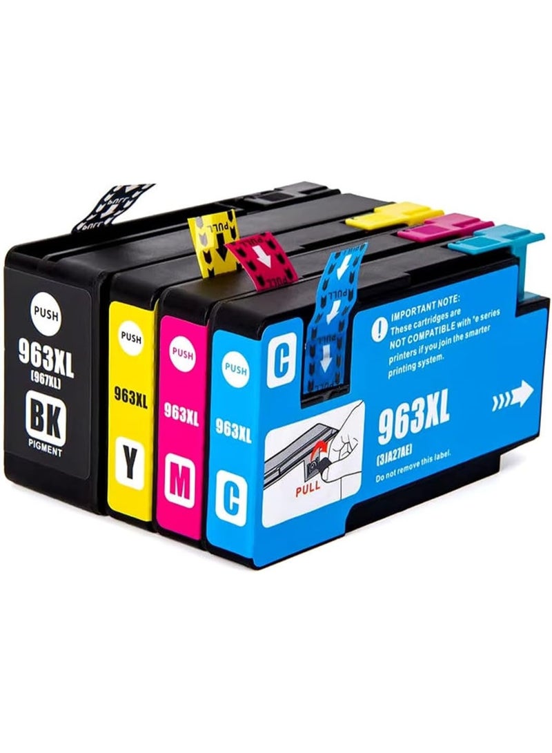 Terabyte 963XL INK CARTRIDGES MULTIPACK COMPATIBLE WITH HP 963 963 XL INK CARTRIDGES COMPATIBLE WITH HP OFFICEJET PRO 9010 9012 9013 9014 9015 9016 9018 9019 9020 9022 9025 (BLACK CYAN MAGENTA YELLOW) - Image 2